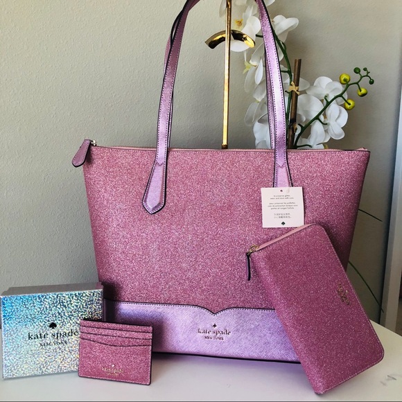 kate spade Handbags - KATE SPADE LOLA LARGE TOTE, WALLET & CARDHOLDER